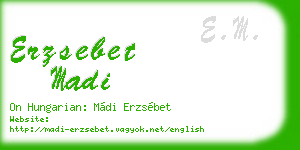 erzsebet madi business card