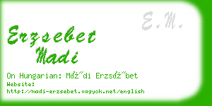 erzsebet madi business card